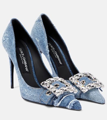 Escarpins en jean à ornements | Dolce&Gabbana