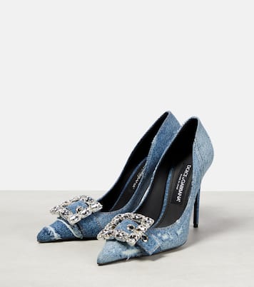 Escarpins en jean à ornements | Dolce&Gabbana