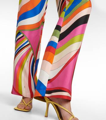 Iride silk twill wide-leg pants | Pucci