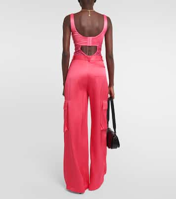 Pantalones cargo de satén | Versace