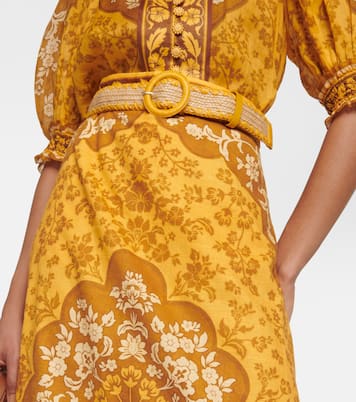 Falda larga Raie de algodón floral | Zimmermann