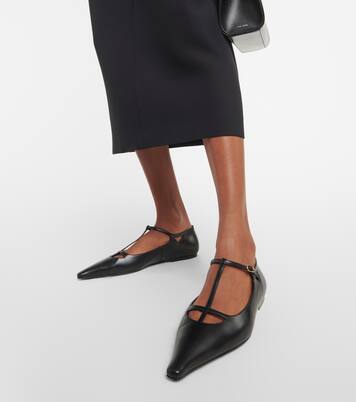 Ballerinas Cyd aus Leder | The Row
