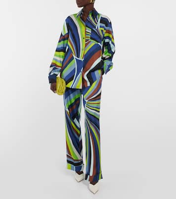 Pantaloni regular Iride in seta | Pucci