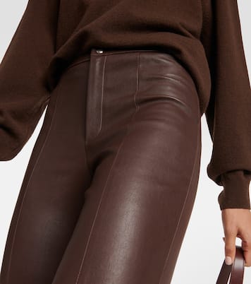 Pantaloni Kam in pelle a vita alta | Stouls