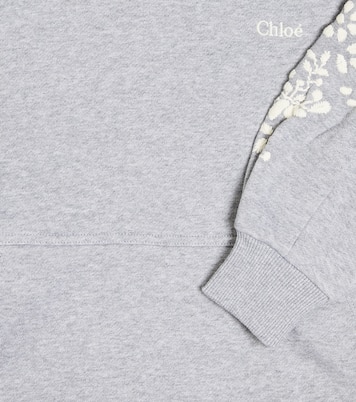 Robe sweat-shirt à capuche en coton | Chloé Kids