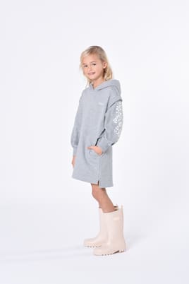 Robe sweat-shirt à capuche en coton | Chloé Kids