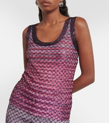 Verziertes Top aus Häkelstrick | Missoni