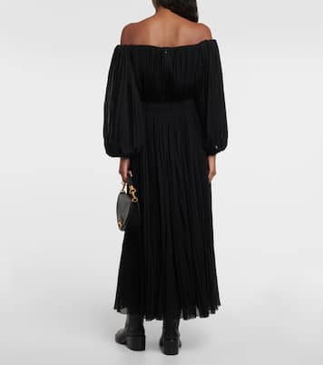 Vestido midi de lana virgen  | Chloé