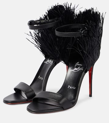 Sandalen Loubigirl Raffia 100 aus Leder | Christian Louboutin