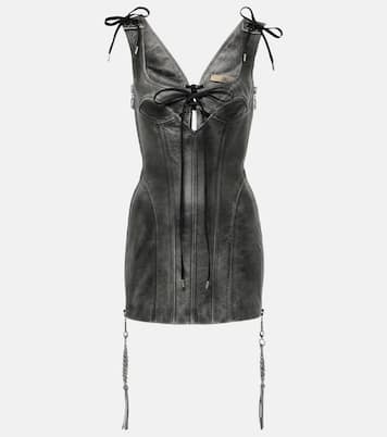 Vestido corto Nihil de piel | KNWLS