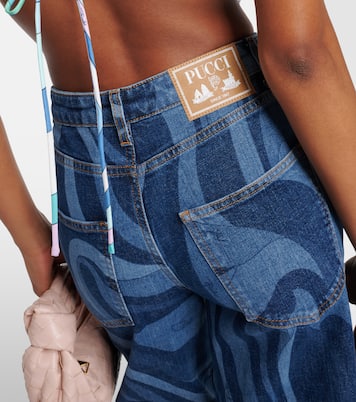 Jeans rectos Marmo de tiro alto | Pucci