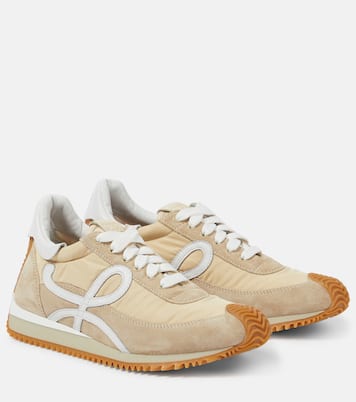 Paula's Ibiza Flow Runner suede-trimmed sneakers | Loewe