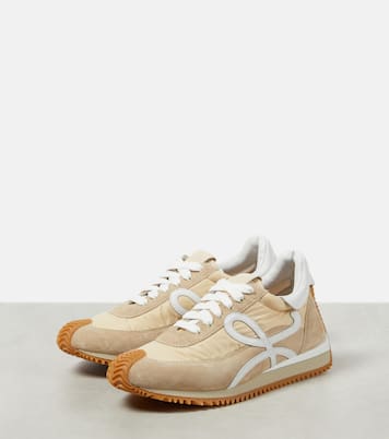 Paula's Ibiza Flow Runner suede-trimmed sneakers | Loewe
