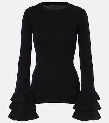Pullover in lana con volant | Valentino