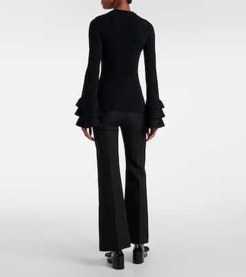 Pullover in lana con volant | Valentino