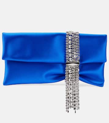 Clutch Zandra in raso con cristalli | Jimmy Choo