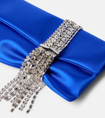 Clutch Zandra in raso con cristalli | Jimmy Choo