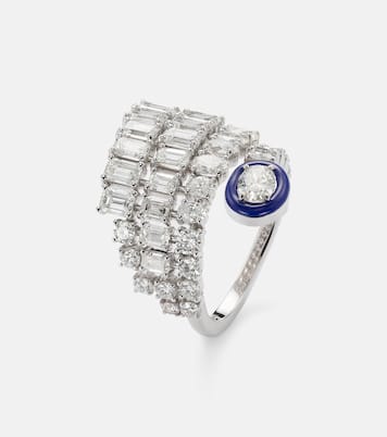 Anello in oro bianco 18kt con diamanti | Kamyen