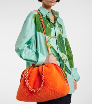Flamenco Large faux fur clutch | Loewe