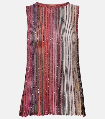 Top aus Stick mit Pailletten | Missoni