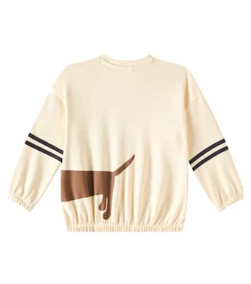 Felpa Dog in cotone a righe | Mini Rodini