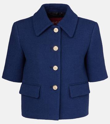 Chaqueta de tweed en mezcla de algodón | Gucci