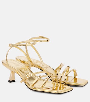 Sandalen Teresa 60 aus Metallic-Leder | Souliers Martinez