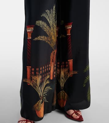 Weite High-Rise-Hose aus Seide | Johanna Ortiz