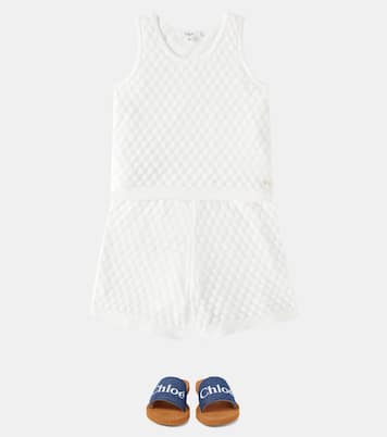 Cotton top and shorts set | Chloé Kids