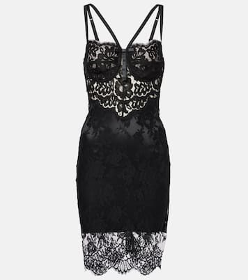 Robe en dentelle de coton mélangé | Dolce&Gabbana