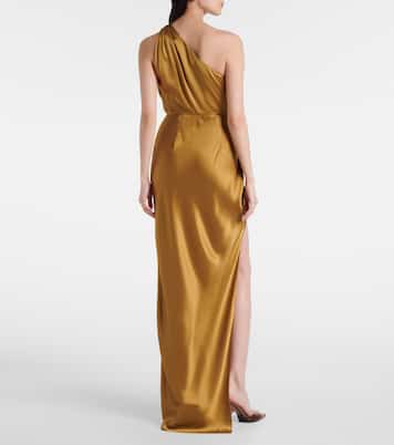 Draped silk satin gown | The Sei