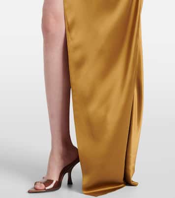 Draped silk satin gown | The Sei