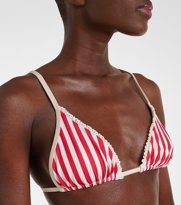 Top bikini a triangolo Candy a righe | Bananhot