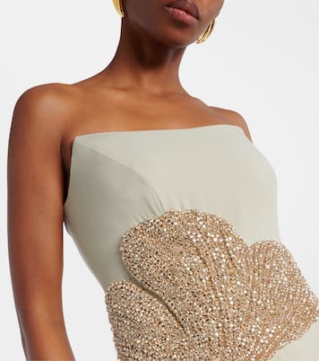 Faranna embellished crêpe gown | Costarellos