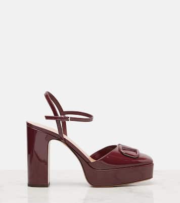 VLogo 115 patent leather platform pumps | Valentino Garavani