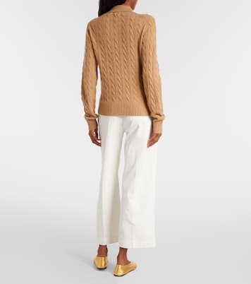 Cable-knit wool and cashmere polo sweater | Polo Ralph Lauren