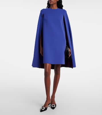 Twiggy caped crêpe cocktail dress | Roksanda