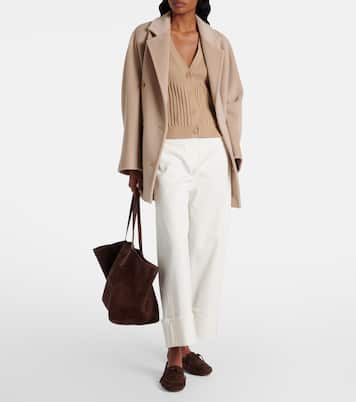 Bimba cotton-blend crêpe vest | Max Mara