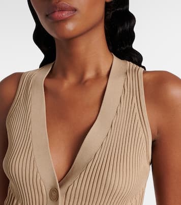 Bimba cotton-blend crêpe vest | Max Mara