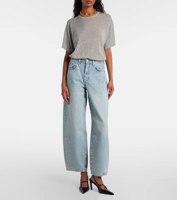 Twisted Bonnie mid-rise barrel jeans | 7 For All Mankind