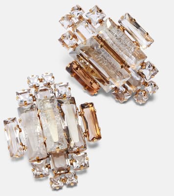 Orecchini a clip con cristalli | Saint Laurent