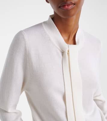Tie-neck wool and cashmere sweater | Jardin des Orangers