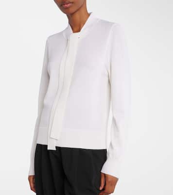 Tie-neck wool and cashmere sweater | Jardin des Orangers