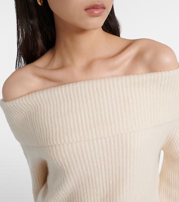 Off-shoulder cashmere and silk sweater | Jardin des Orangers