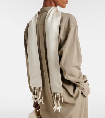 Lace-trimmed scarf | Toteme
