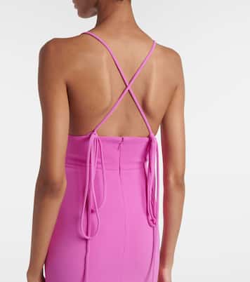 Vestido largo Milly de crepé | Solace London