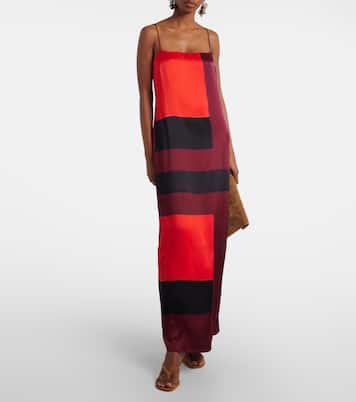 Mae printed silk-blend maxi dress   | Staud