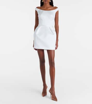 Vestido corto de novia Senka con hombros descubiertos  | Safiyaa
