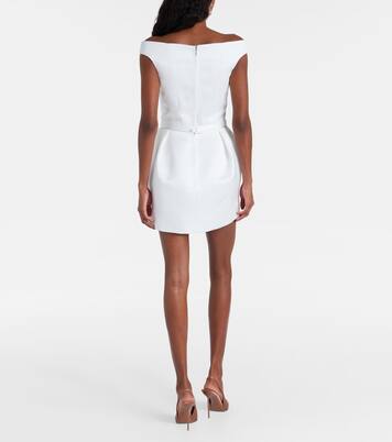 Vestido corto de novia Senka con hombros descubiertos  | Safiyaa