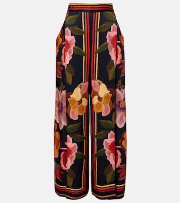 Pantalon ample à taille haute et fleurs  | Farm Rio
